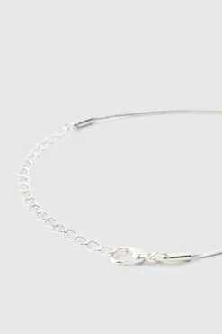 Cheap boohooMAN Cross Pendant Necklace silver