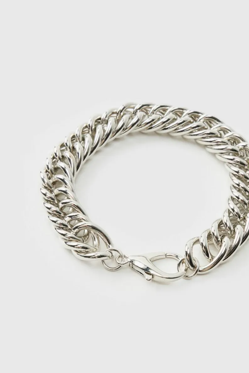 Flash Sale boohooMAN Link Bracelet silver