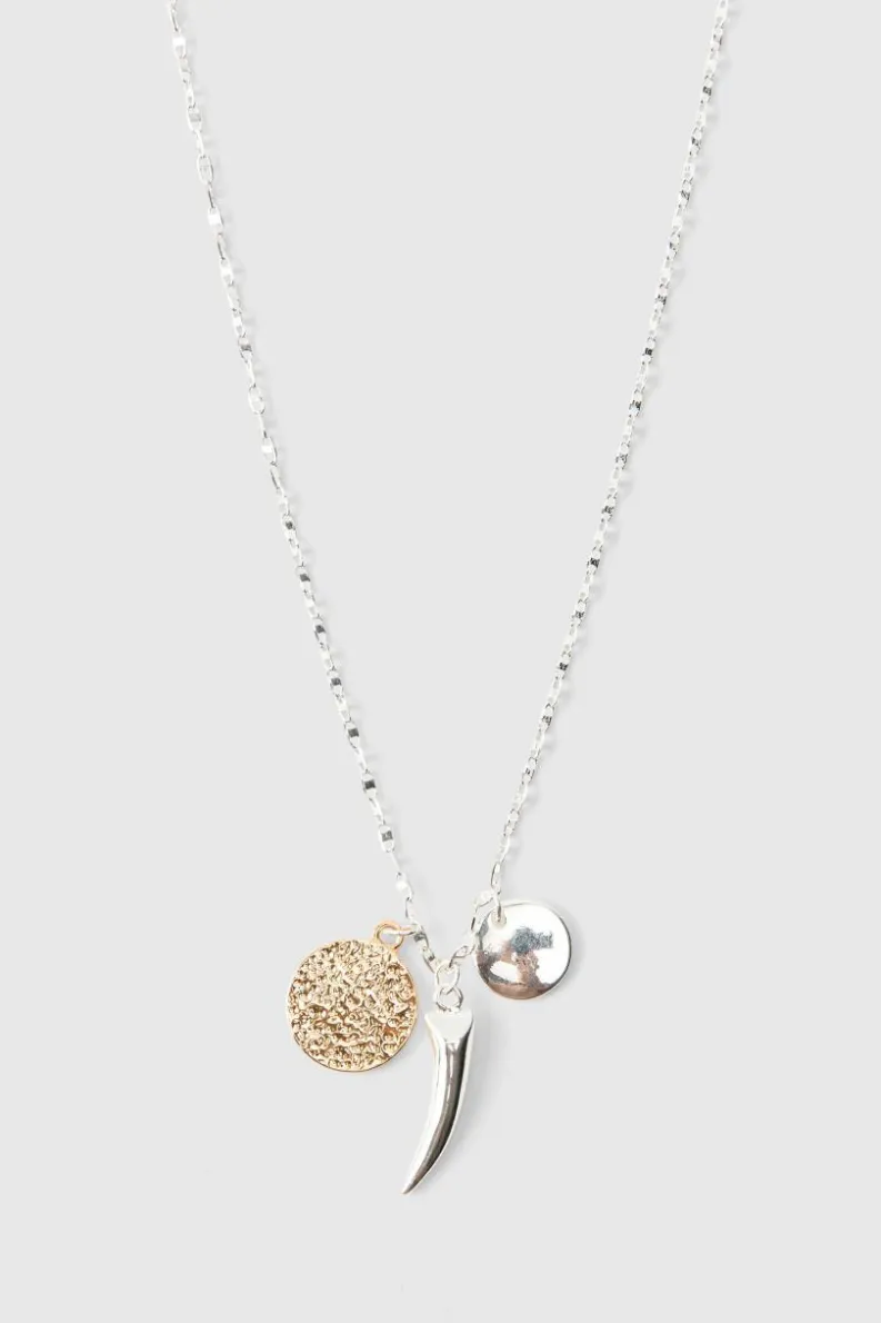 Cheap boohooMAN Necklace With Charms silver