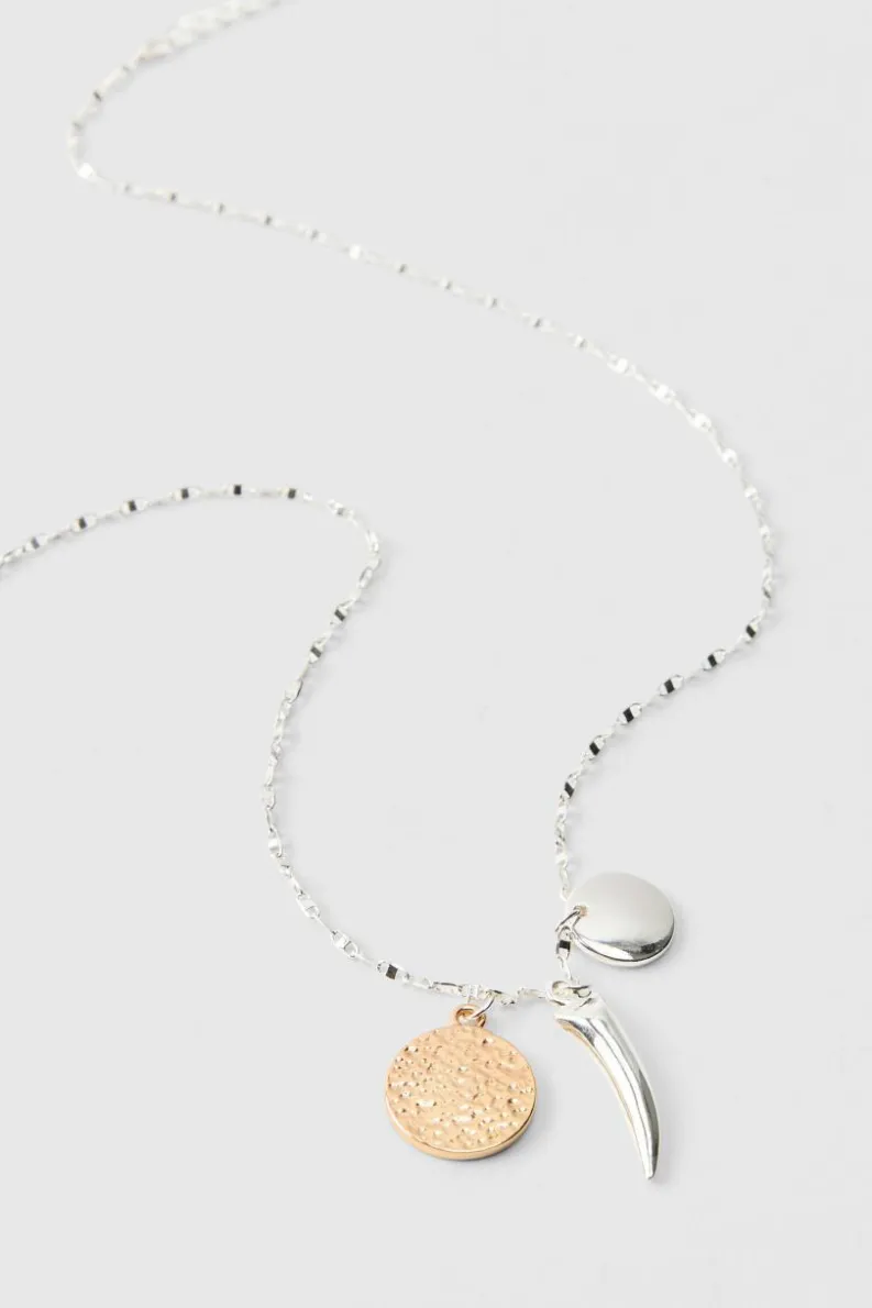 Cheap boohooMAN Necklace With Charms silver