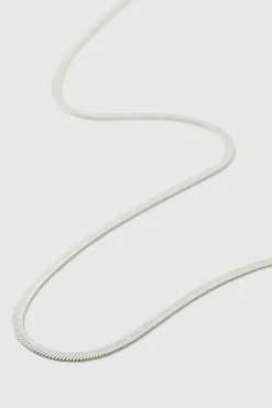 Hot boohooMAN Zip Necklace silver
