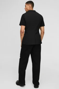 Hot boohooMAN Single Breasted Sleeveless Suit Jacket black