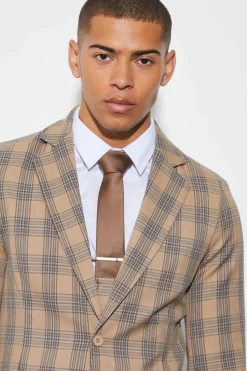 New boohoo Skinny Check Suit beige