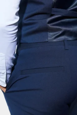 Best Sale boohooMAN Skinny Cropped Suit Trousers navy