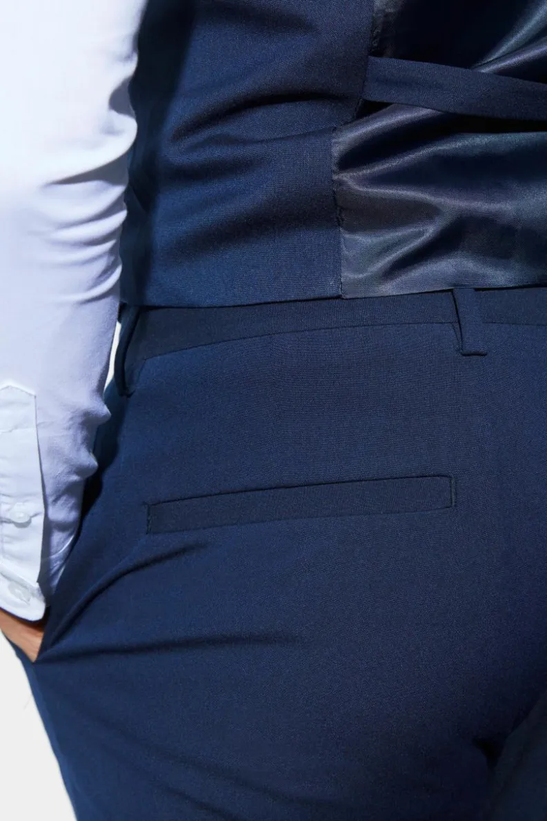 Best Sale boohooMAN Skinny Cropped Suit Trousers navy