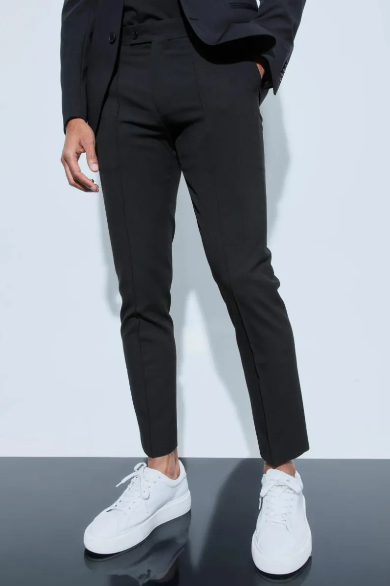Clearance boohoo Skinny Fit Collarless Suit black