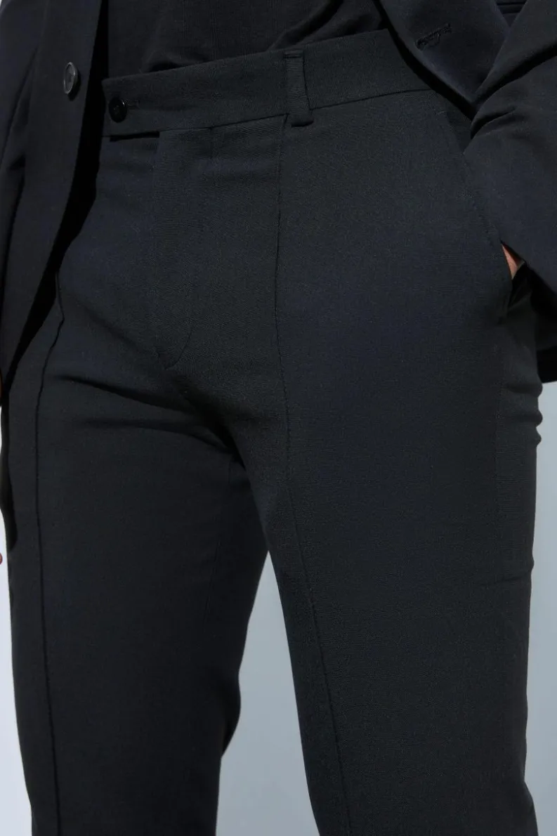 Clearance boohoo Skinny Fit Collarless Suit black