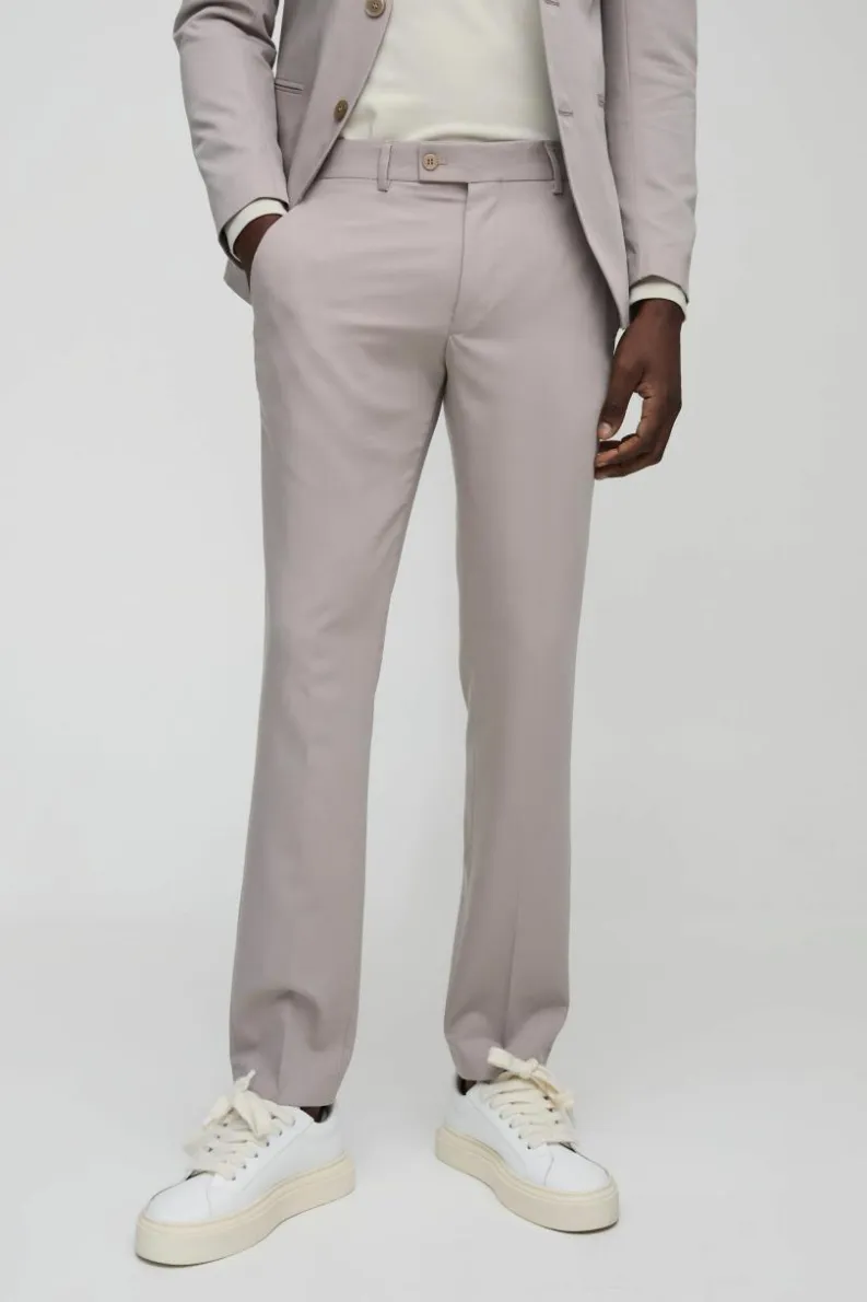 Cheap boohoo Skinny Fit Collarless Suit stone