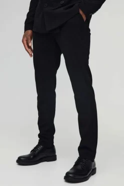 New boohoo Skinny Fit Double Breasted Corduroy Blazer & Trouser Suit black