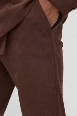Sale boohoo Skinny Fit Double Breasted Corduroy Blazer & Trouser Suit chocolate