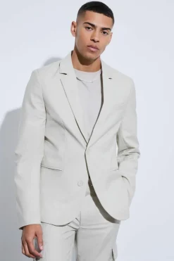 Flash Sale boohoo Skinny Fit Suit stone