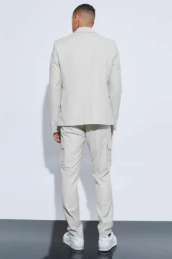 Flash Sale boohoo Skinny Fit Suit stone