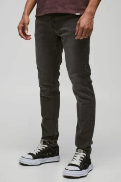 Fashion boohooMAN Skinny Stretch Jean charcoal