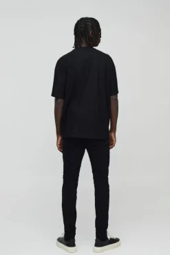 Best boohooMAN Skinny Stretch Jean true black