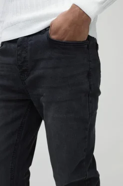 Flash Sale boohooMAN Skinny Stretch Jean in charcoal