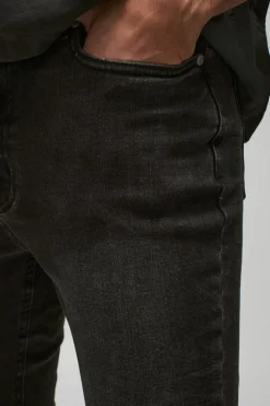 New boohooMAN Skinny Stretch Stacked Washed Jeans charcoal