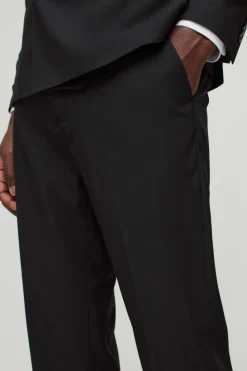 Outlet boohooMAN Slim Cropped Suit Trousers black