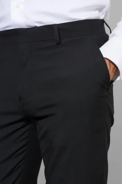 Outlet boohooMAN Slim Cropped Suit Trousers black