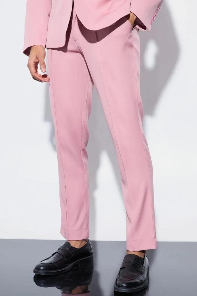 Cheap boohoo Slim Fit Pink Suit dusty pink