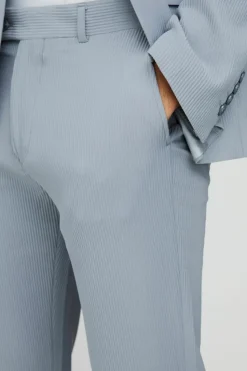 Clearance boohoo Slim Fit Pleated Suit grey