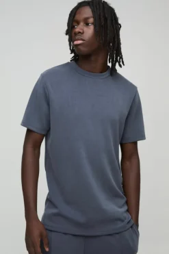 Fashion boohooMAN Slim Fit Soft Peached T-shirt grey