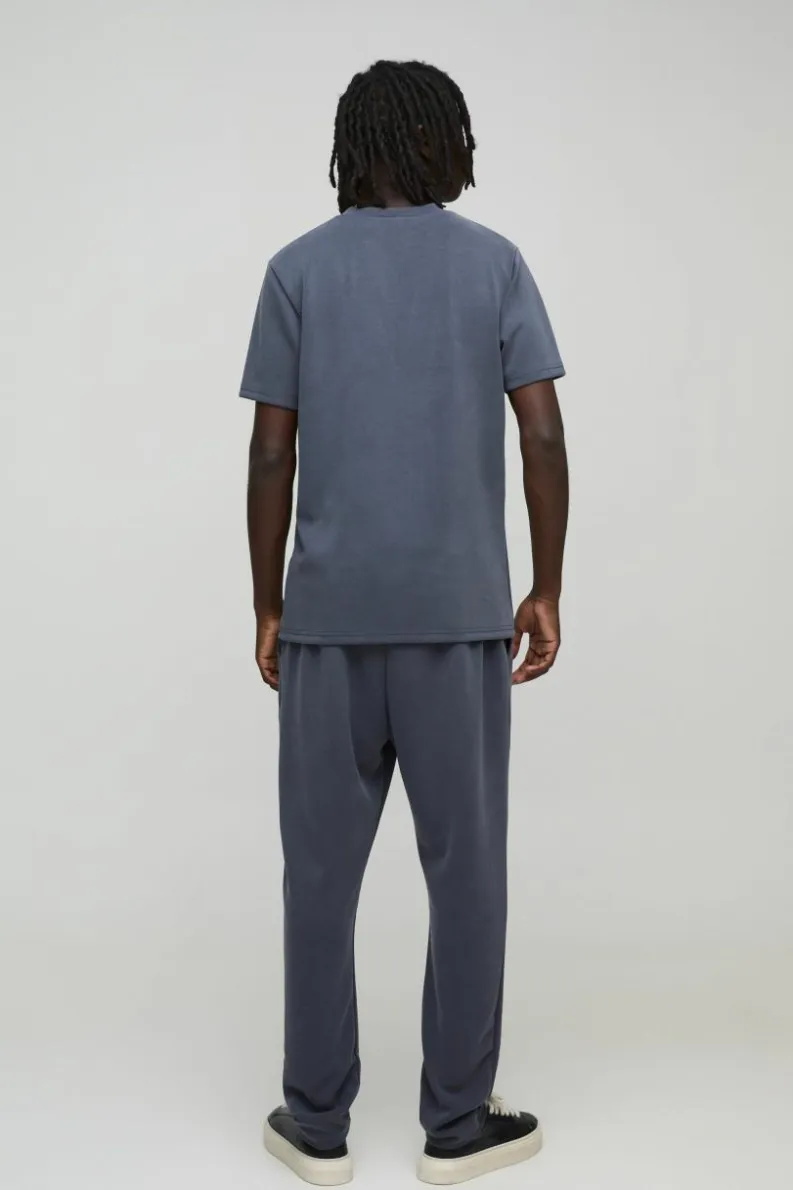 Fashion boohooMAN Slim Fit Soft Peached T-shirt grey