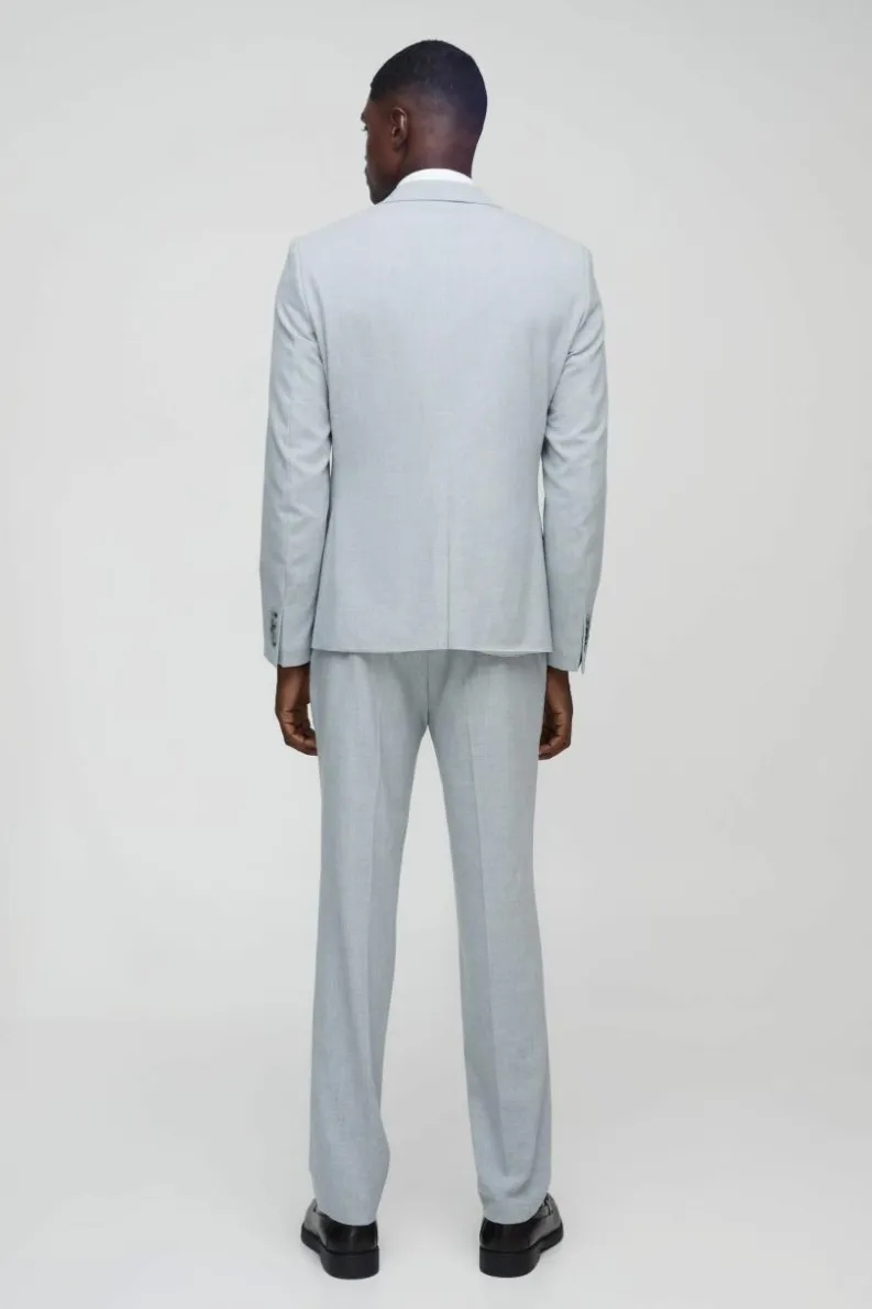 Online boohooMAN Slim Single Breasted Jacket grey