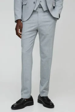 Discount boohooMAN Slim Suit Trousers grey