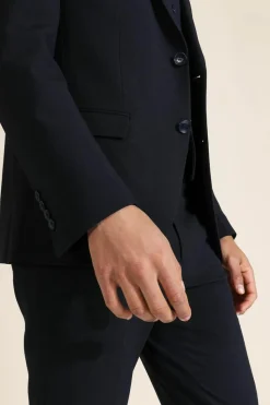 Store boohooMAN Slim Single Breasted Jacket navy