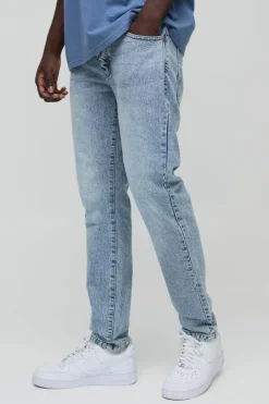 Outlet boohooMAN Slim Rigid Jean light blue