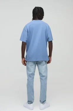 Outlet boohooMAN Slim Rigid Jean light blue