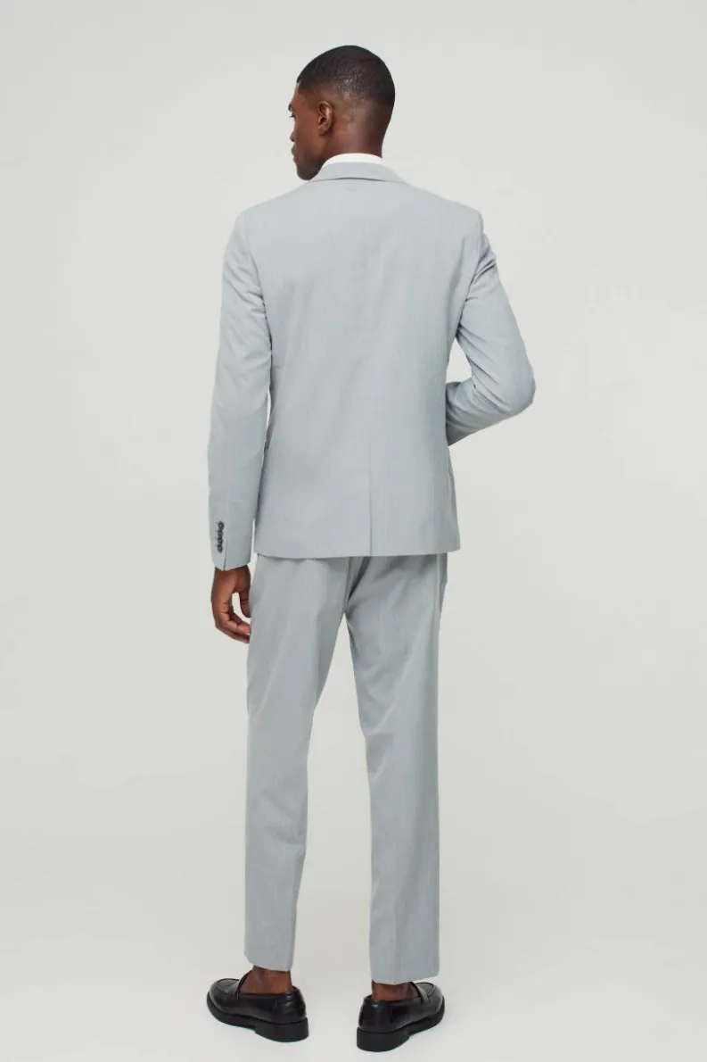 New boohooMAN Slim Single Breasted Suit Jacket grey