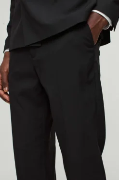 Store boohooMAN Slim Suit Trousers black