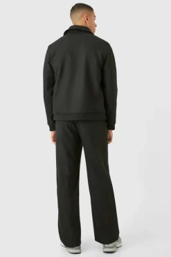 Best boohooMAN Smart Harrington Jacket black