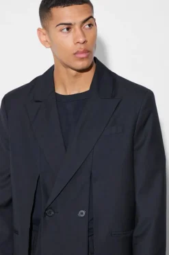 Flash Sale boohooMAN Split Hem Oversized Suit Jacket black