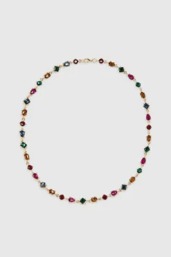 Fashion boohooMAN Stone Chain Necklace multi