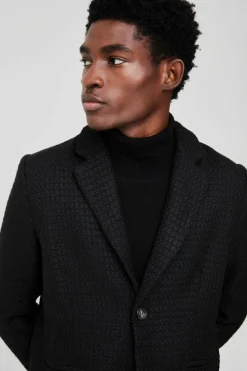 Outlet boohoo Straight Fit Boucle Suit black