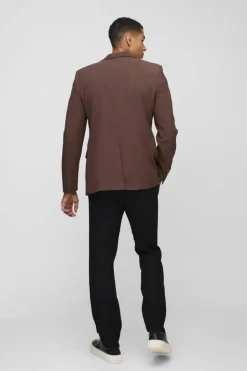Sale boohoo Straight Fit Pleated Blazer & Trouser Suit black