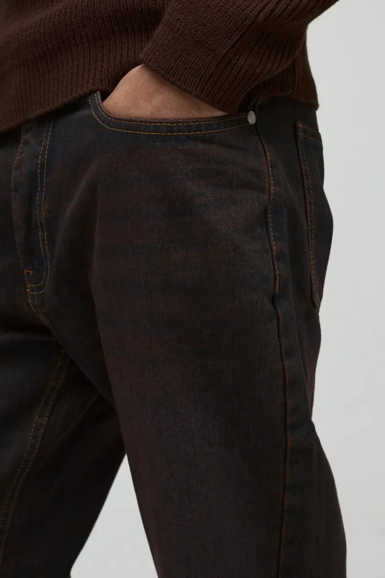 Outlet boohooMAN Straight Leg ed Jeans antique wash