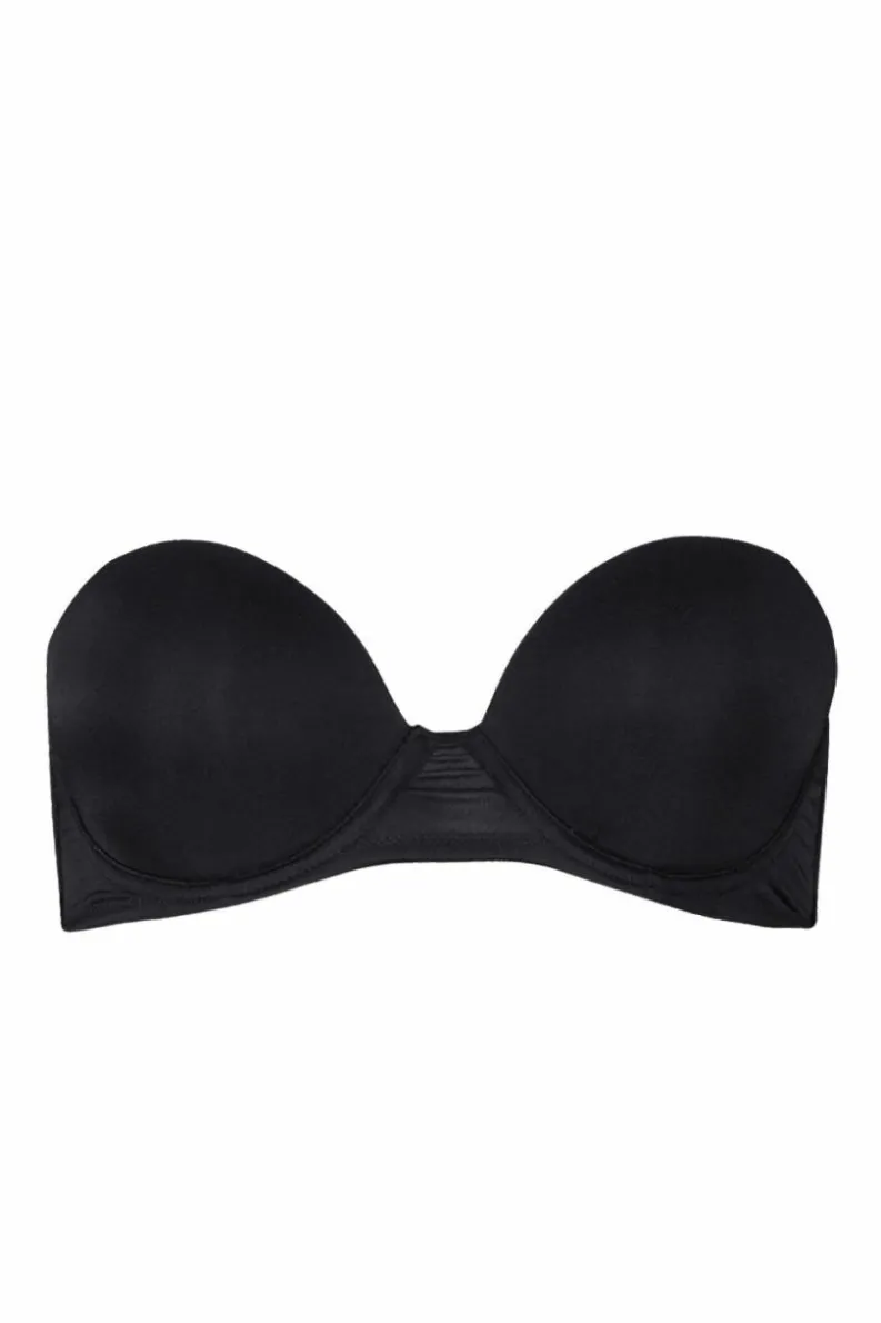 Flash Sale boohoo Super Push Up Strapless Bra black