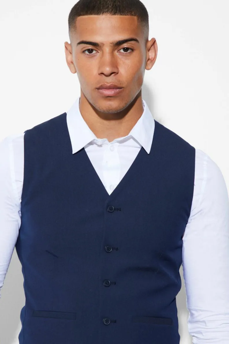 Discount boohoo Super Skinny Core Suit navy