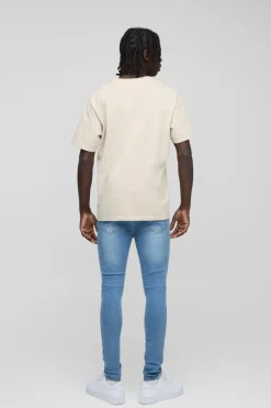 Store boohooMAN Super Skinny Stretch Jean light blue