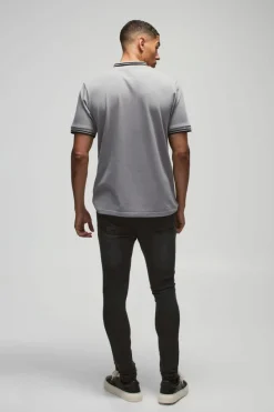 Fashion boohooMAN Super Skinny Stretch Jean In charcoal
