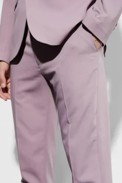 Online boohooMAN Super Skinny Suit Trousers mauve