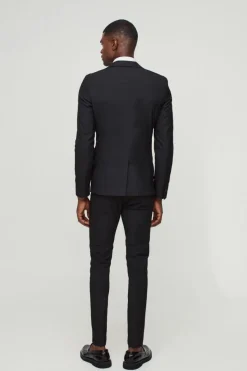 Discount boohooMAN Super Skinny Suit Trousers black