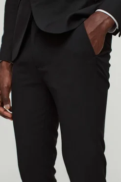 Discount boohooMAN Super Skinny Suit Trousers black