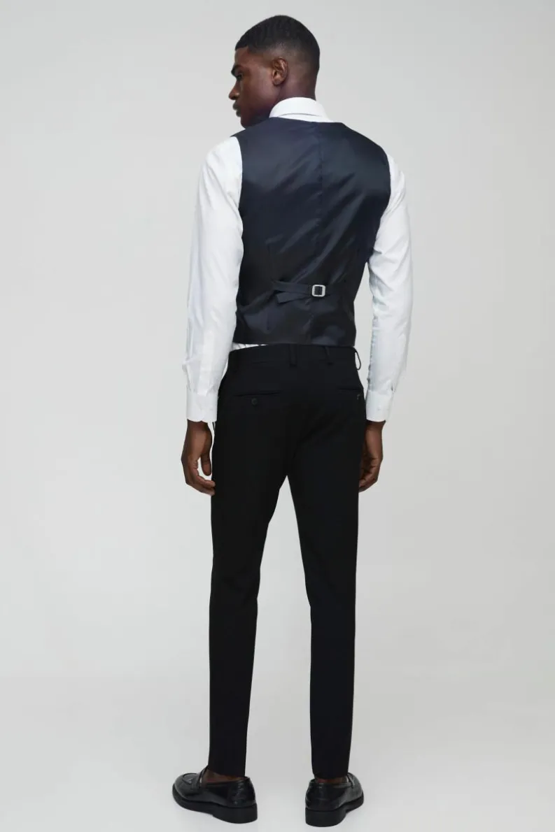 Clearance boohooMAN Super Skinny Waistcoat black