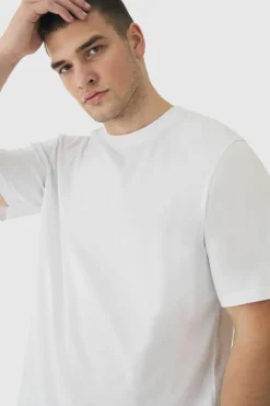 Best Sale boohooMAN Tall Basic Crew Neck T-shirt white