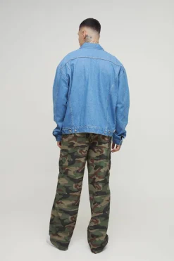 Flash Sale boohooMAN Tall Classic Oversized Denim Jacket light wash