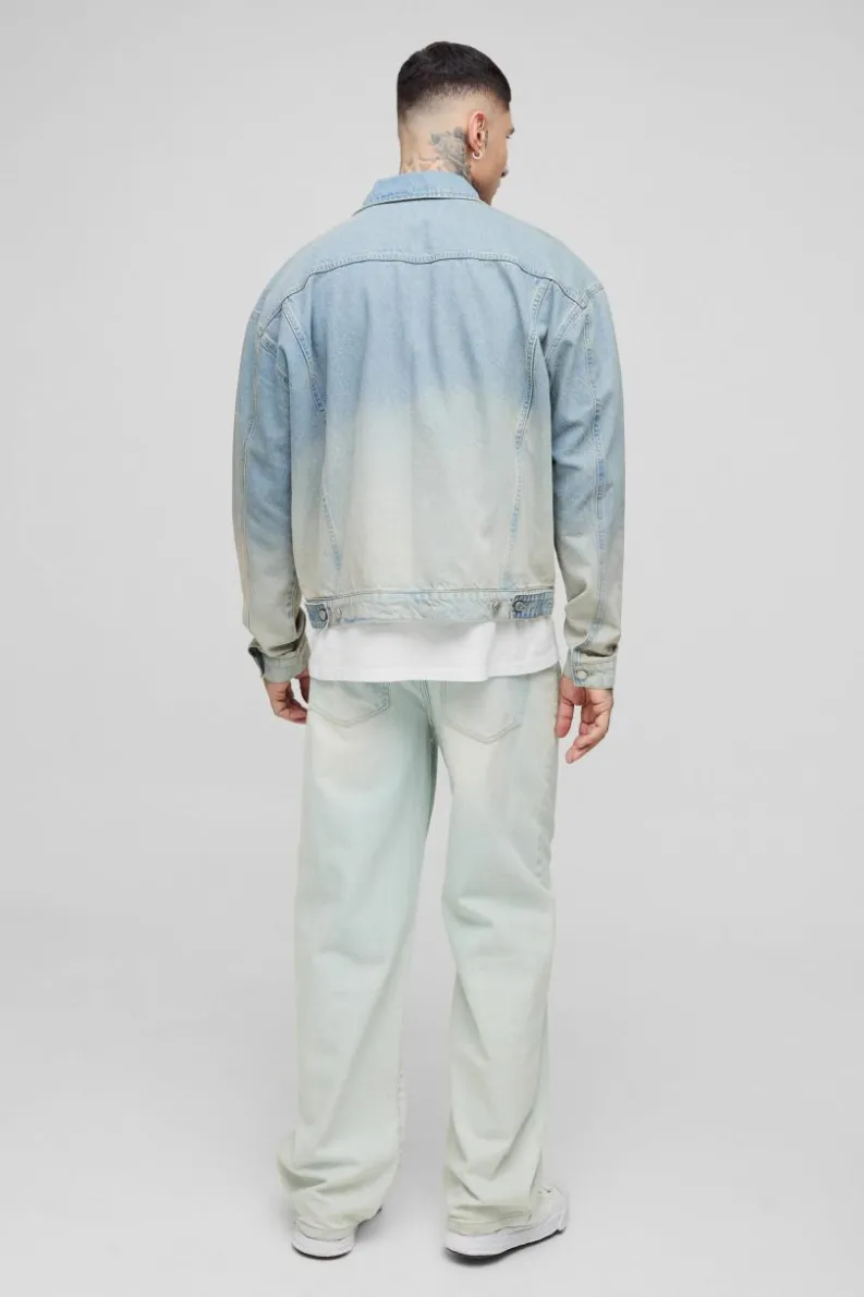 Cheap boohooMAN Tall Classic Oversized Denim Jacket stonewash